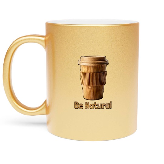 Be Natural, Bamboo Coffe Cup Metallic Mugs