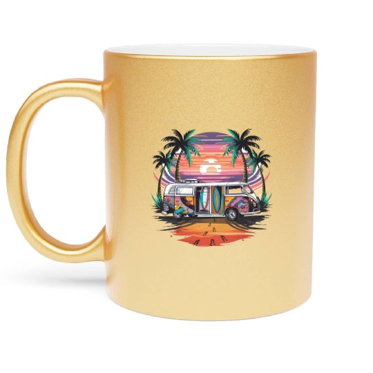 vacation summer Metallic Mugs