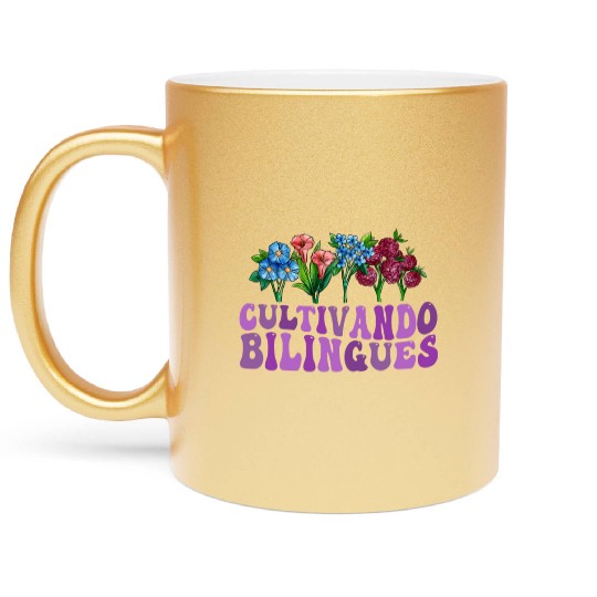 Cultivando Bilingües Spanish Teacher Metallic Mugs