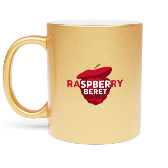 Cute Raspberry Beret Metallic Mugs