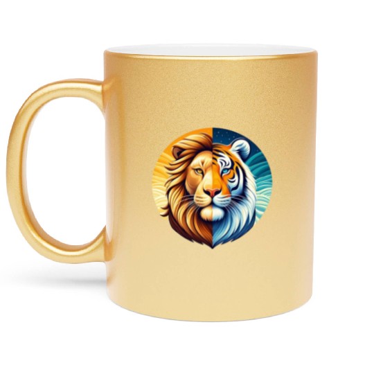 Lion Tiger Metallic Mugs
