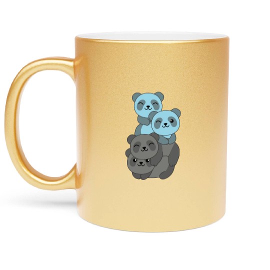 Car Flag Pride Lgbtq Cute Panda Metallic Mugs