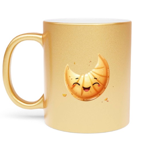 Fortune Cookie Smiles Brighten Your Day Metallic Mugs