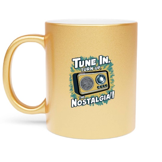 Tune In, Turn Up the Nostalgia with Vintage Radio Metallic Mugs