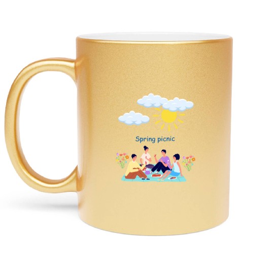 Spring picnic 1 Metallic Mugs
