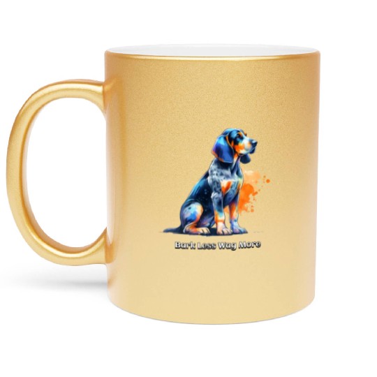 Bluetick Coonhound Dog: Bark Less, Wag More Metallic Mugs