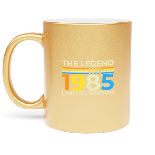 The Legend 1985 Logo Design Limited Edition Metallic Mugs
