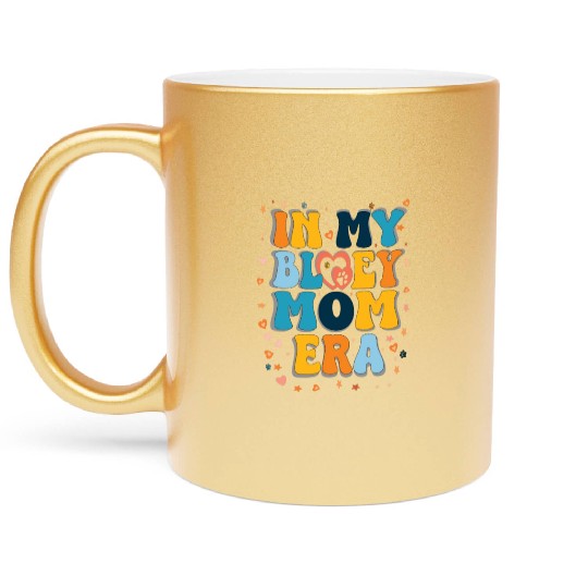 Women in My Mom Era Mama Dog Paw Funny Letter Metallic Mugs