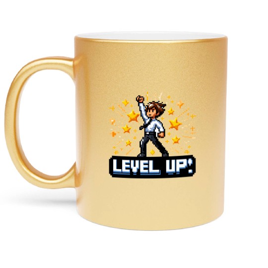 Game On: Triumphant Ascension - Level Up Metallic Mugs