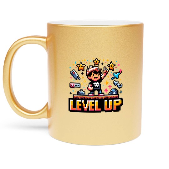 Victory Unlocked: Level Up Metallic Mugs