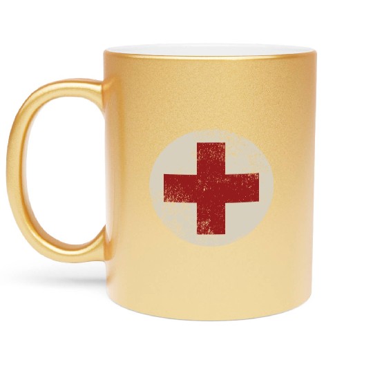WW2 Combat Medic Symbol Metallic Mugs