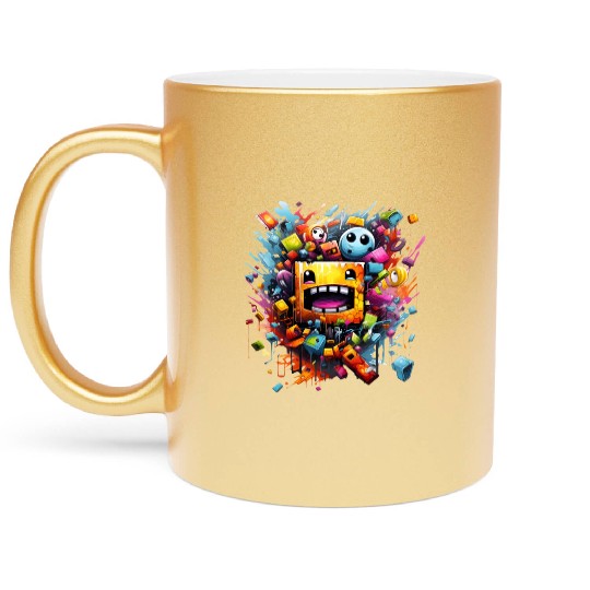 geometry dash Metallic Mugs