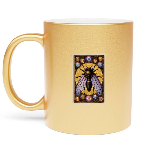 CICADA INVASION 2024 TAROT CARD, CICADAGEDDON 2024 Metallic Mugs