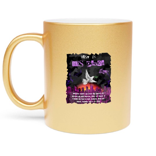 Rest In His Peace Metallic Mugs