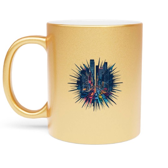 City Lights Symphony: Mystery and Thriller. Metallic Mugs