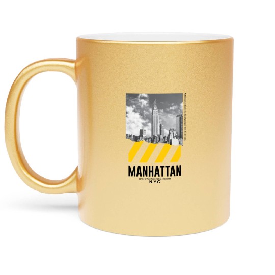 Manhattan NYC Metallic Mugs