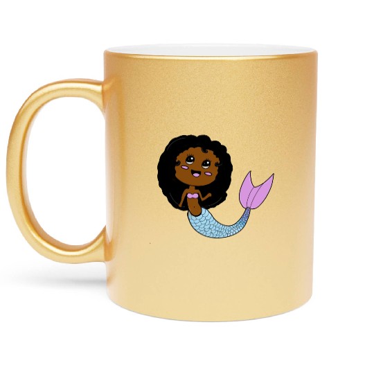 I Love Mermaids Cute Costume Kids Toddler Girl Metallic Mugs