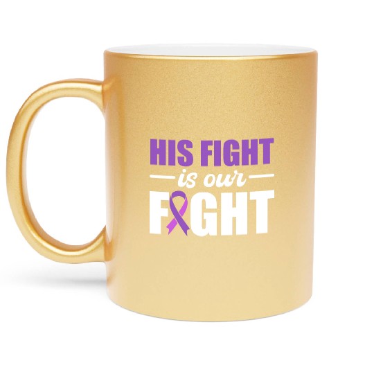 His Fight Is Our Fight Epilepsy Warrior Metallic Mugs