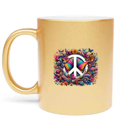 Peaceful Butterflies Symphony Metallic Mugs