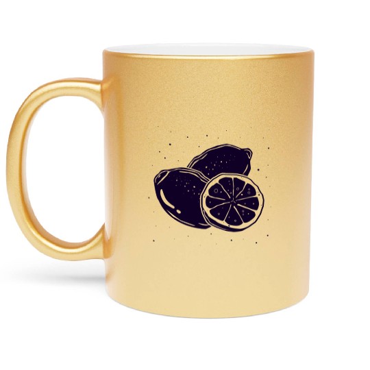 Citrus - Fruit - Orange - Lime - Grapefruit - Lemo Metallic Mugs