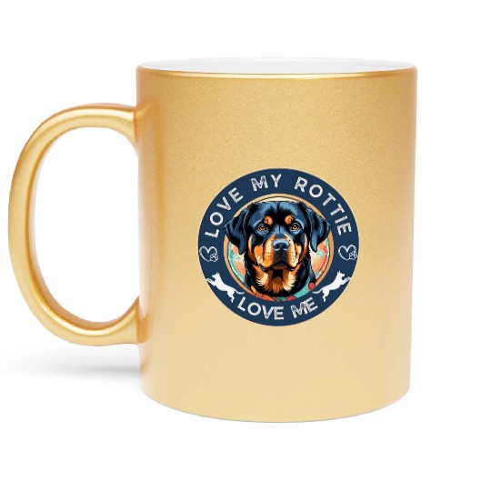 Rottweiler Metallic Mugs