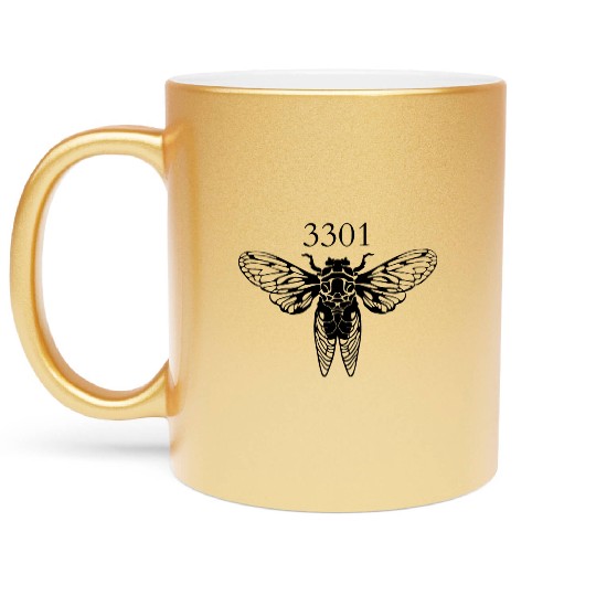 Cicada Insect Bug Black Entomology Entomologist Metallic Mugs