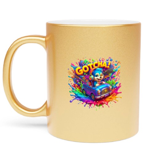 Stellar Cadence: Symphony of Neon Hues - GoTCha! Metallic Mugs