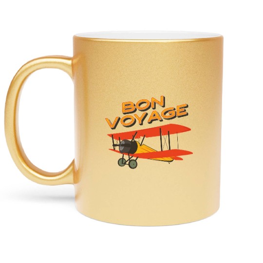 Bon Voyage Metallic Mugs