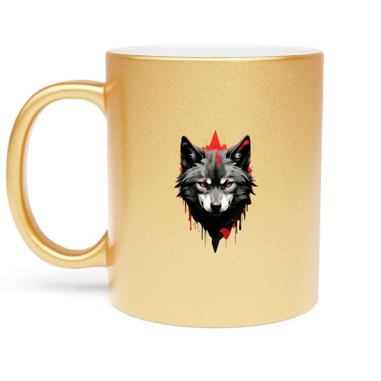Three Wolf Moon Metallic Mugs