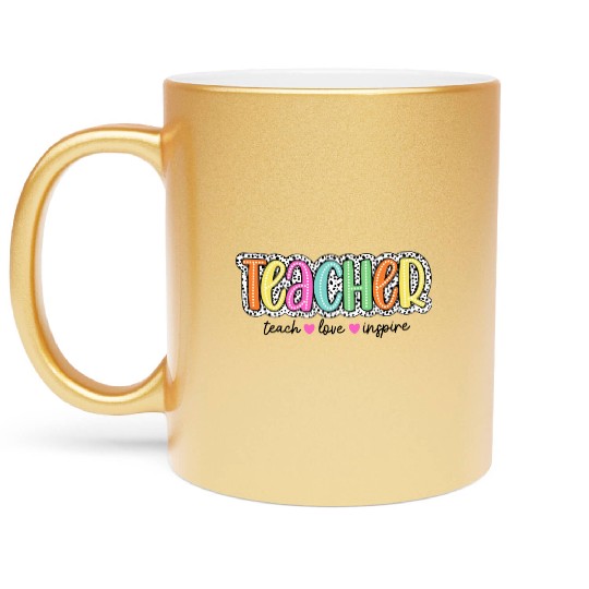 Teacher Dalmatian Metallic Mugs