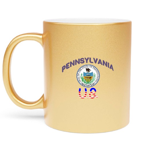 Pennsylvania us Metallic Mugs