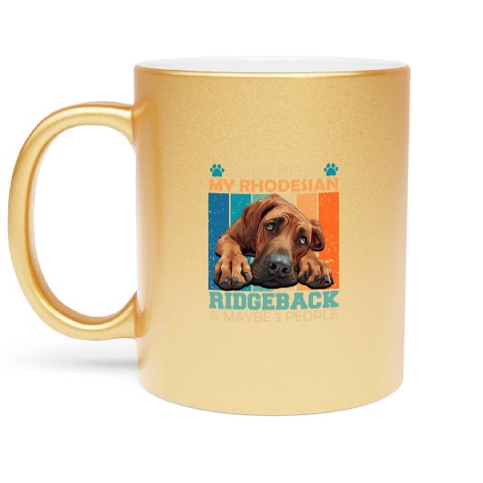 Ridgeback Owner LIKE BEER RHODESIAN RIDGEBACK Metallic Mugs