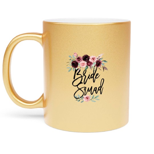Womens Bridal Shower Gift for Bridesmaid Friend Metallic Mugs