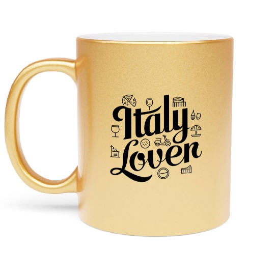 Italy lover Metallic Mugs