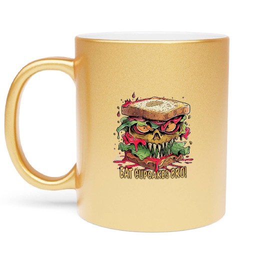 Eat Cupcakes Bro Streetfood - Sandwich Monster Metallic Mugs