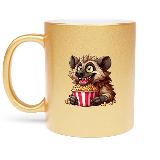 Hyena Predator Popcorn Cinema Night Metallic Mugs