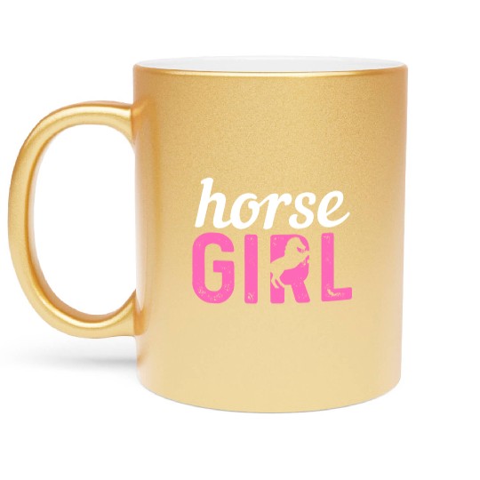 Equestrian Love Horse Racing Horse Farm Design Metallic Mugs