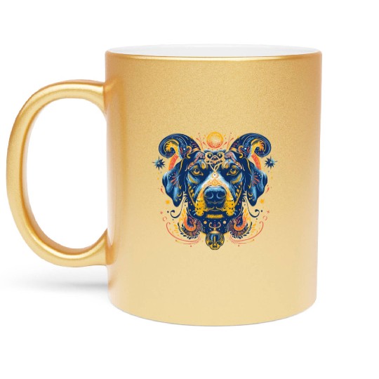The Cancer Hunting Dog Metallic Mugs