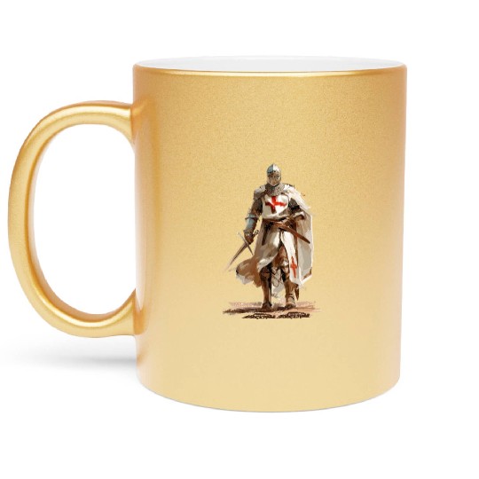 German crusader - Knight templar - Child of God Metallic Mugs