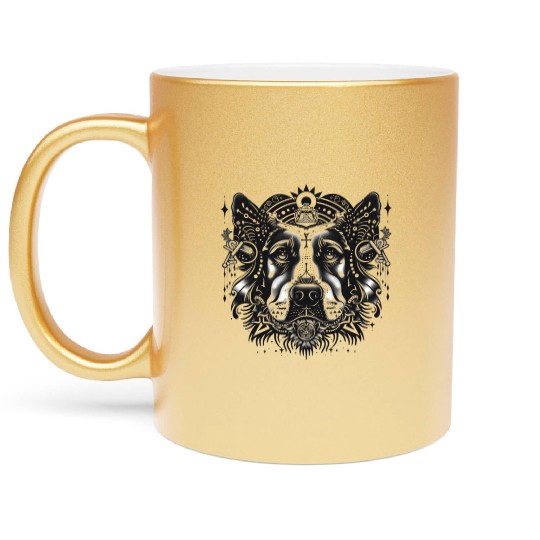 Cancer Hunting Dog Metallic Mugs