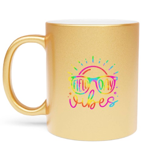 Field Day Vibes Teacher Kids Field Day 2024 Metallic Mugs