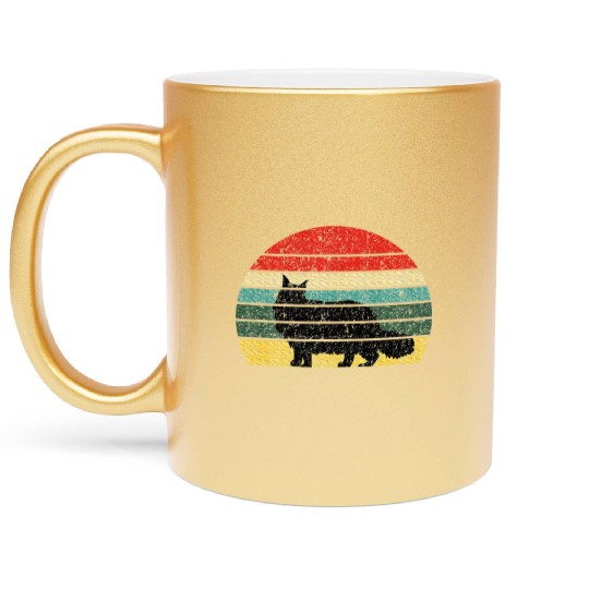 Cat Lover Gifts Maine Cat Metallic Mugs