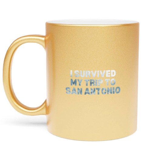 My Trip Traveler Vacation San Antonio Metallic Mugs