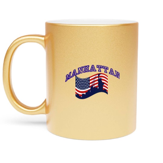 Manhattan usa Metallic Mugs