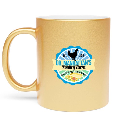 Dr Manhattan Poultry Farm Metallic Mugs