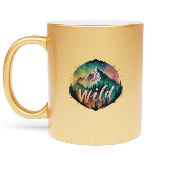 Landscape Mountains Wilderness Metallic Mugs