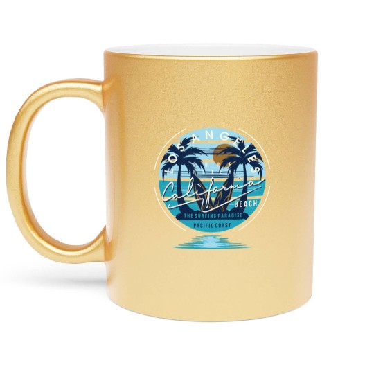 los angeles california Metallic Mugs