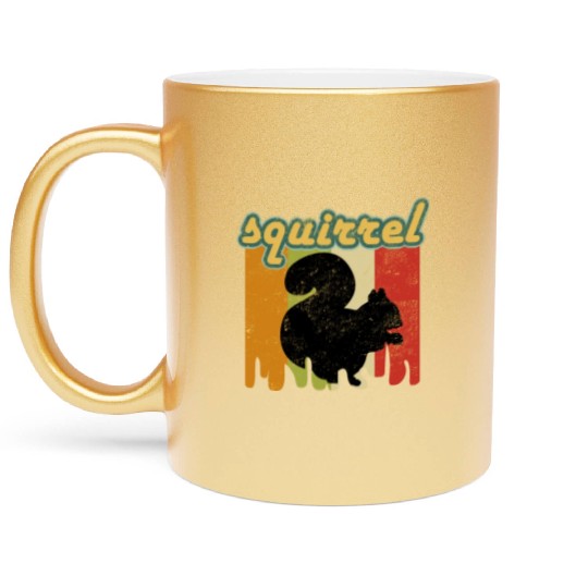 Vintage Squirrel Chipmunks Rodent Animal Lover Metallic Mugs