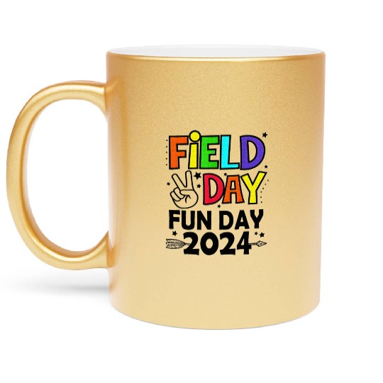 Field Day Fun Day For Teacher Field Day Metallic Mugs