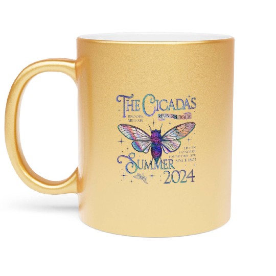 Cicada Nature Lover The Cicadas Reunion Tour Metallic Mugs